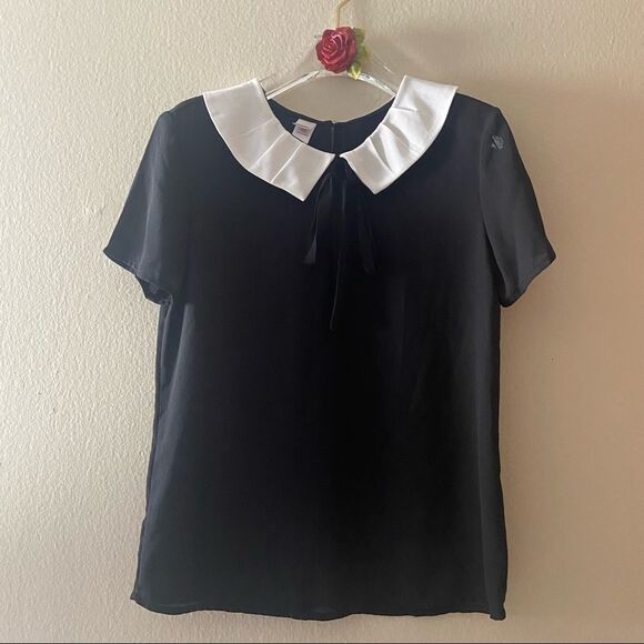 BONGO Collar-ribbon Blouse Peter Pan collar - Picture 2 of 8